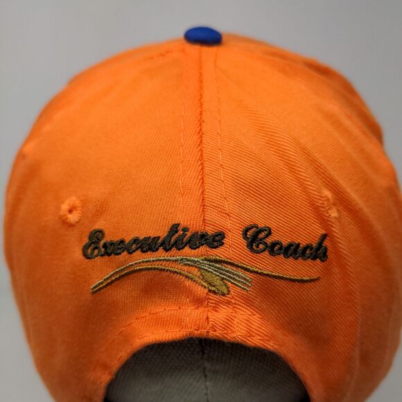 Unbranded Men's Snapback Hat Orange Adjustable Executive Beach Embroidered Logo - Picture 8 of 11